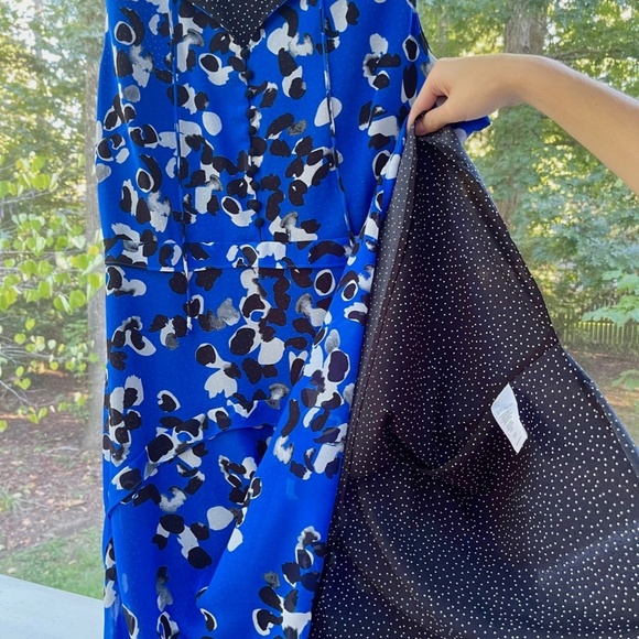 CAbi Electric Blue floral print swing dress-S - Picture 8 of 9
